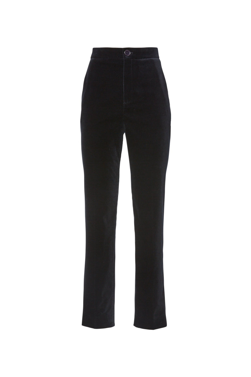 VELVET SLIM CROPPED TROUSER