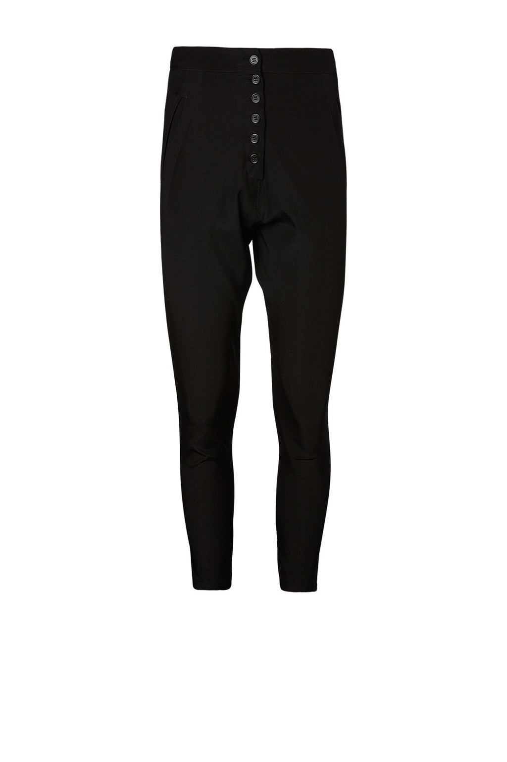 SILK LOW RISE BUTTON PANT