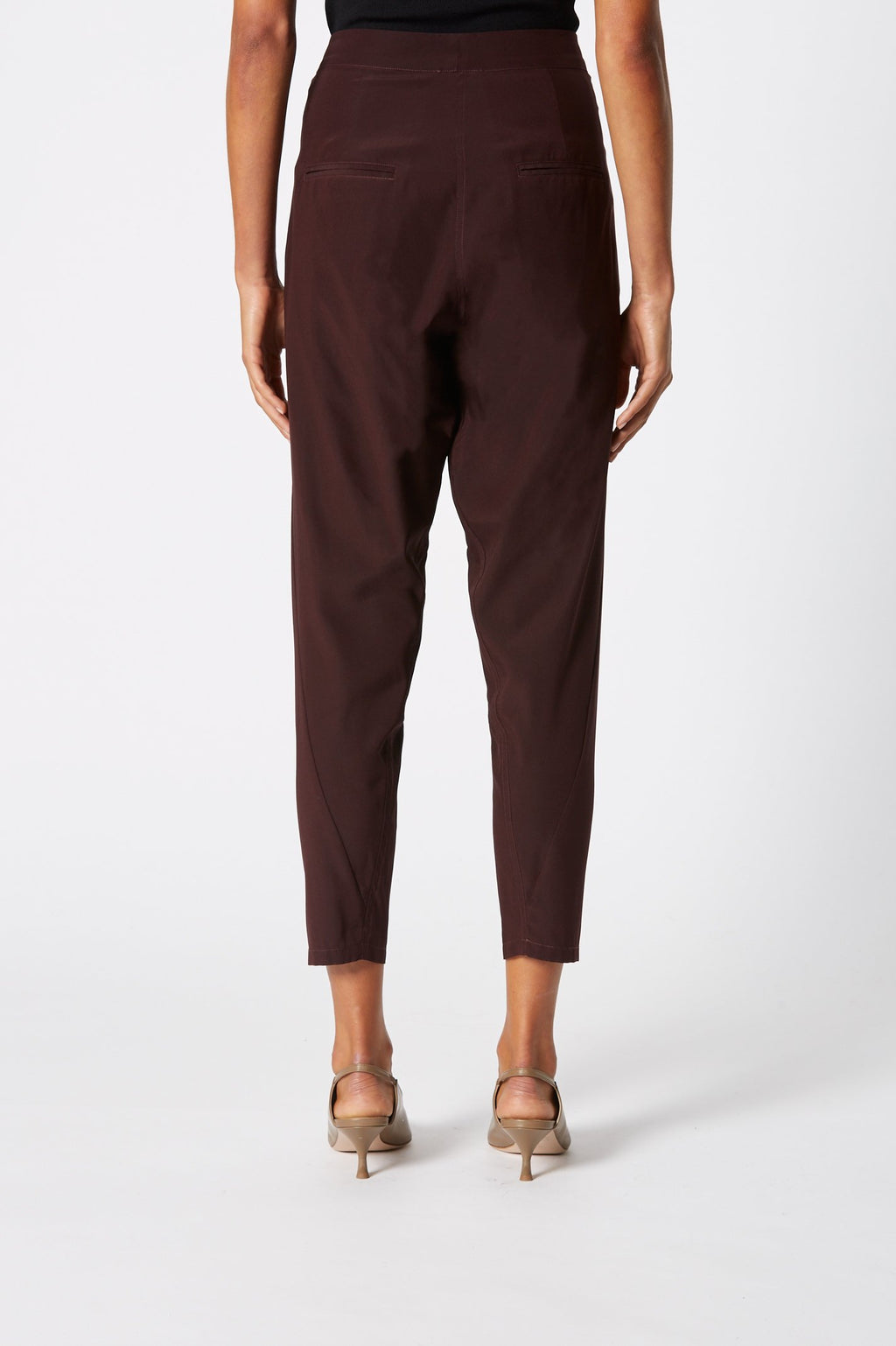 SILK LOW RISE BUTTON PANT