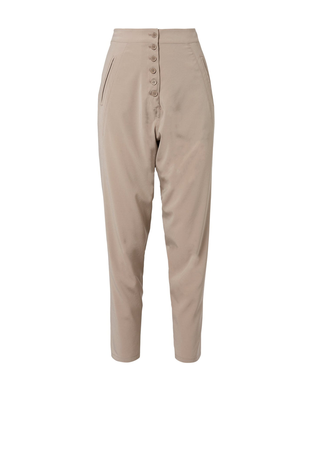 SILK LOW RISE BUTTON PANT