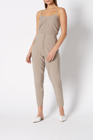 SILK LOW RISE BUTTON PANT