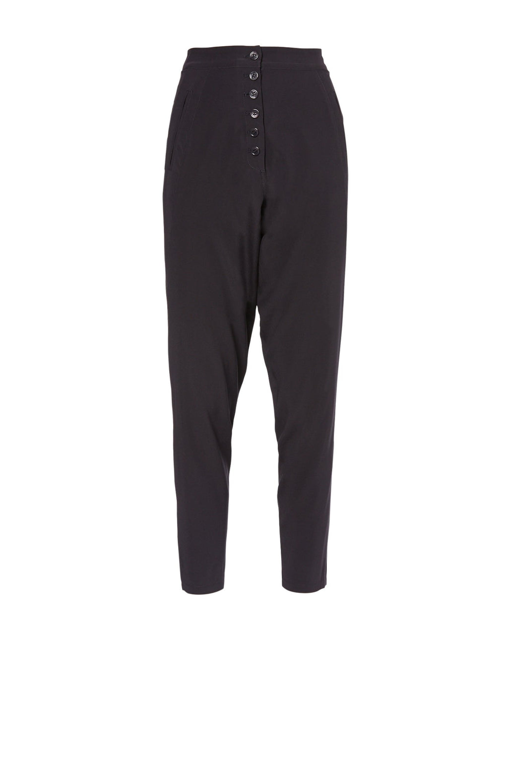 SILK LOW RISE BUTTON PANT