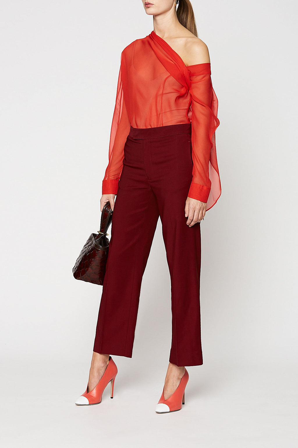 SILK GGT CRAVAT BLOUSE