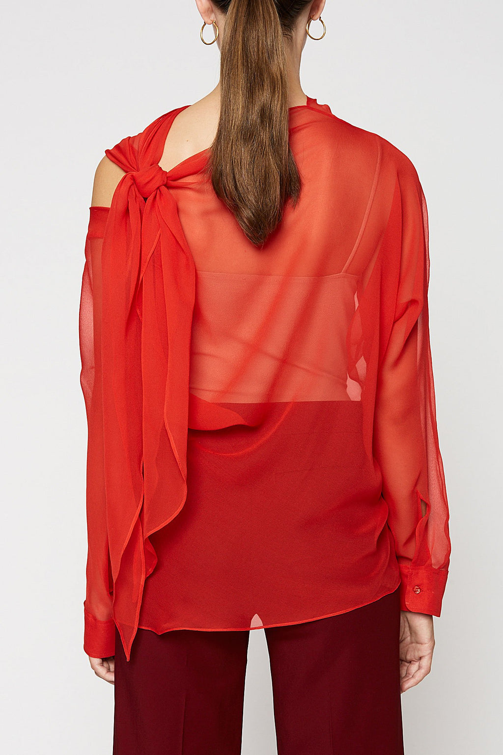 SILK GGT CRAVAT BLOUSE