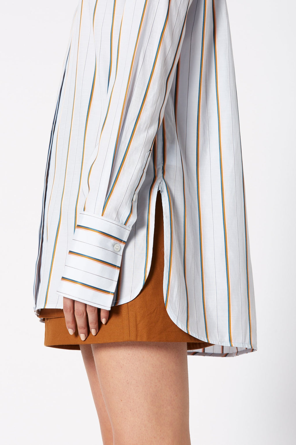 TAILORED STRIPE GRANDPA SHIRT