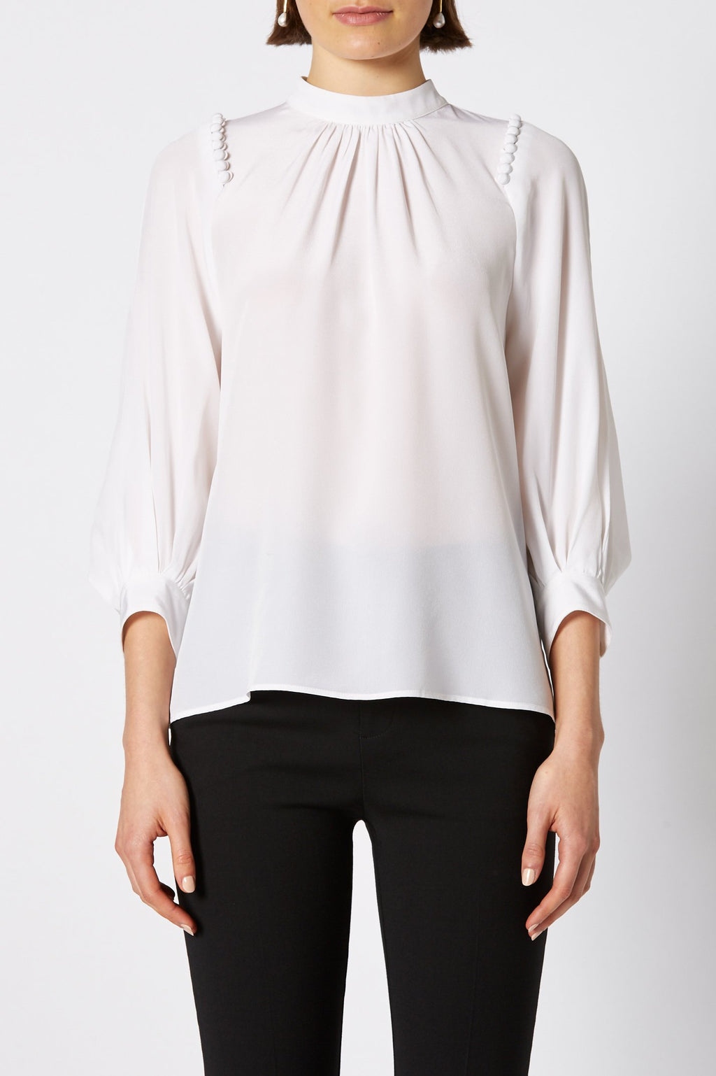 CDC BUTTON SHLDR BLOUSE