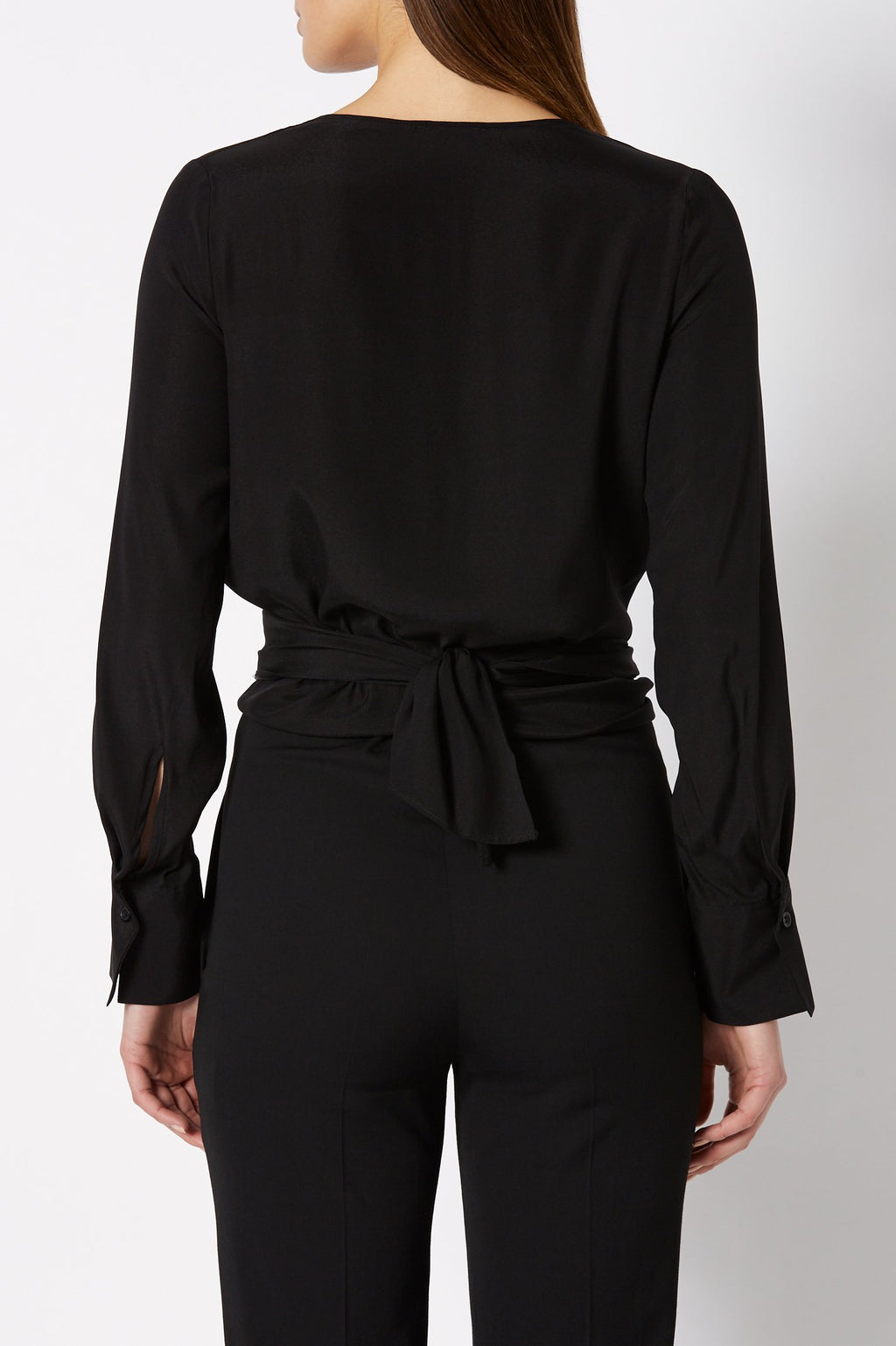SILK TURBAN TWIST BLOUSE