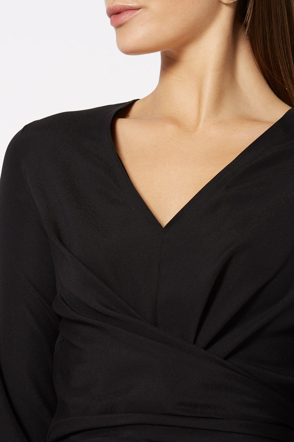 SILK TURBAN TWIST BLOUSE