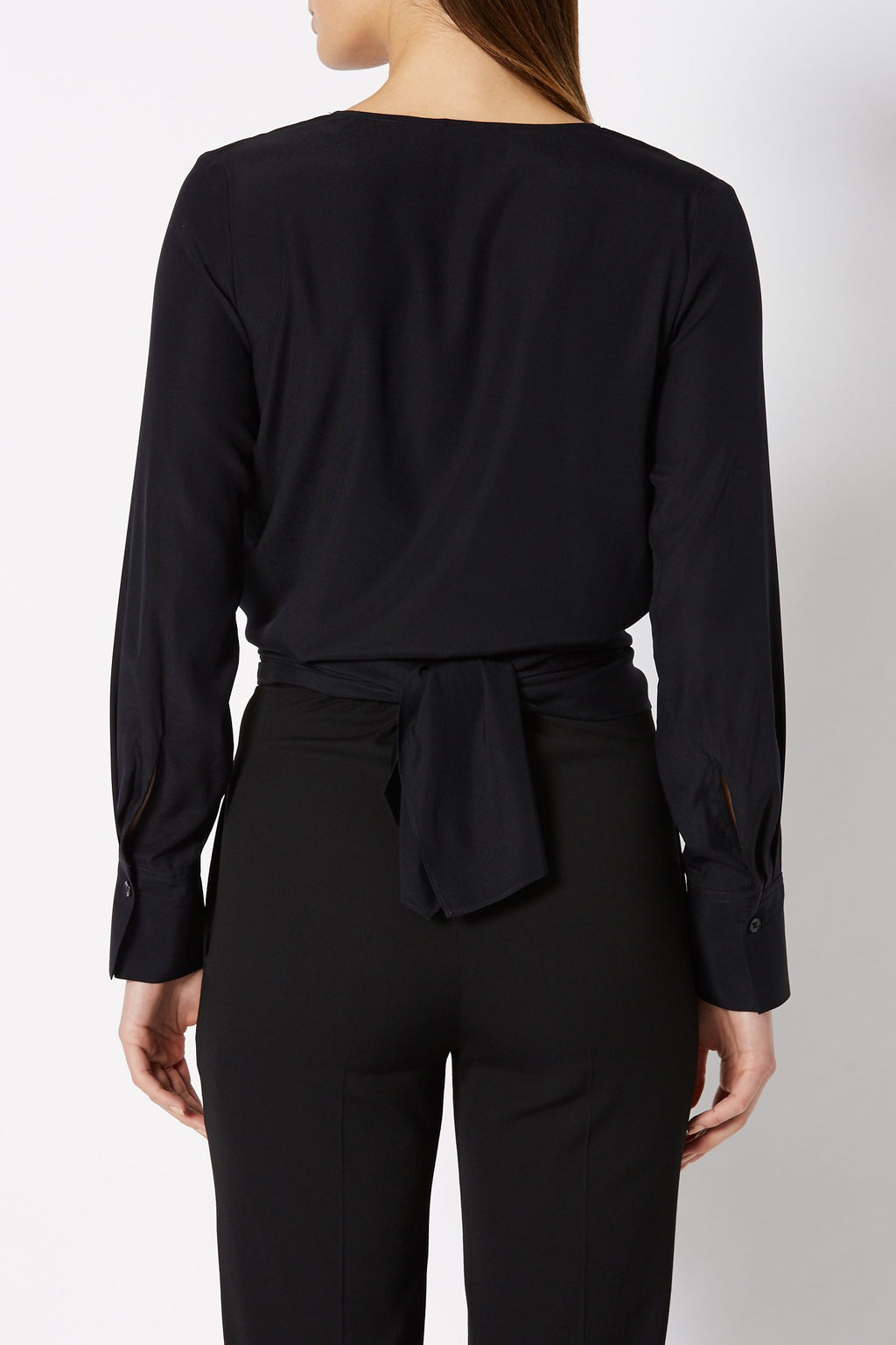 SILK TURBAN TWIST BLOUSE