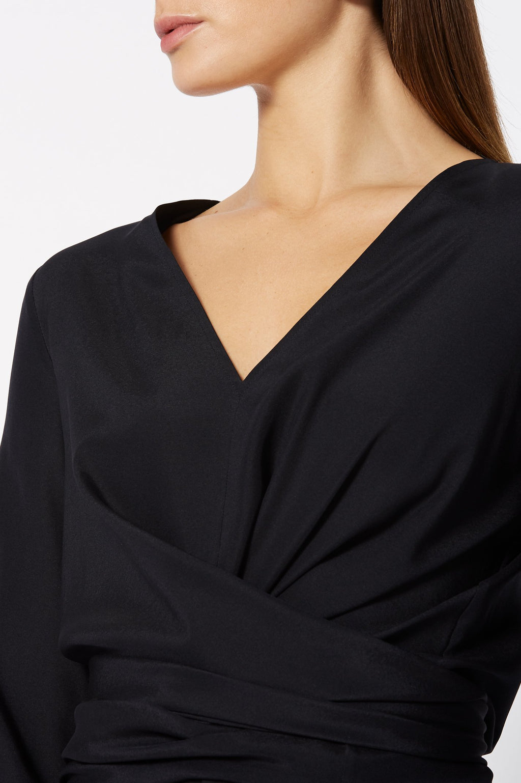 SILK TURBAN TWIST BLOUSE