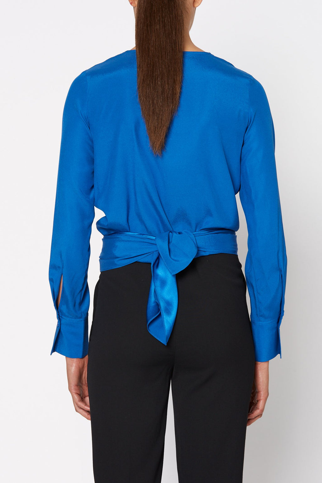 SILK TURBAN TWIST BLOUSE