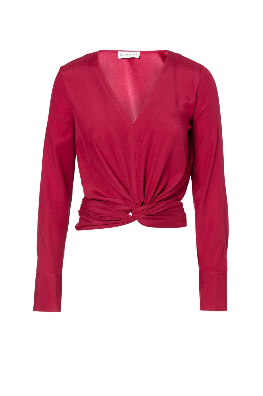 SILK TURBAN TWIST BLOUSE