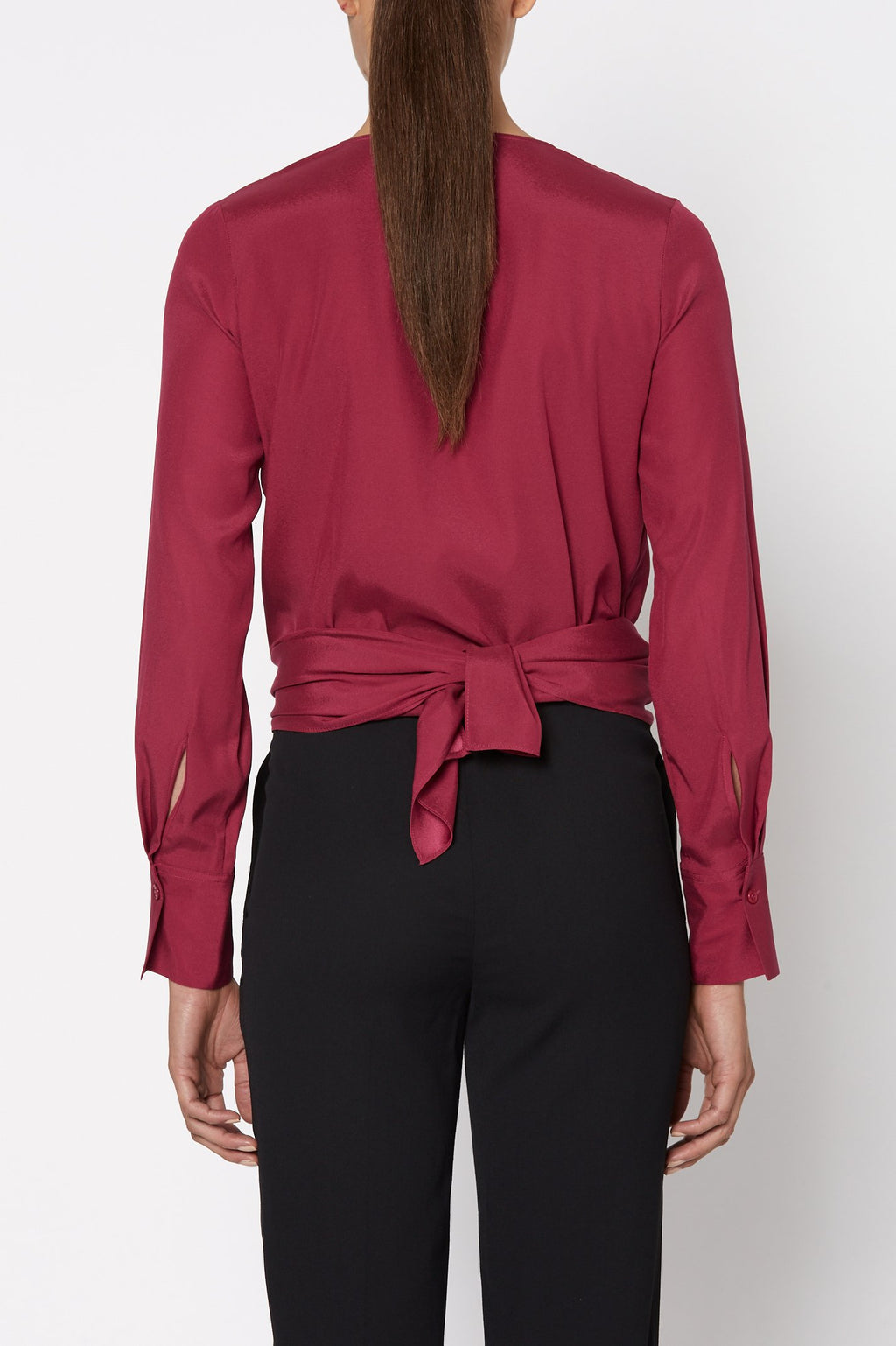 SILK TURBAN TWIST BLOUSE