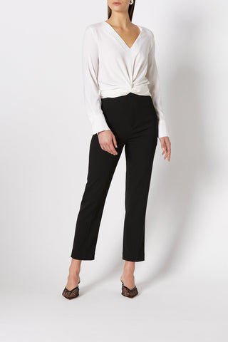 SILK TURBAN TWIST BLOUSE
