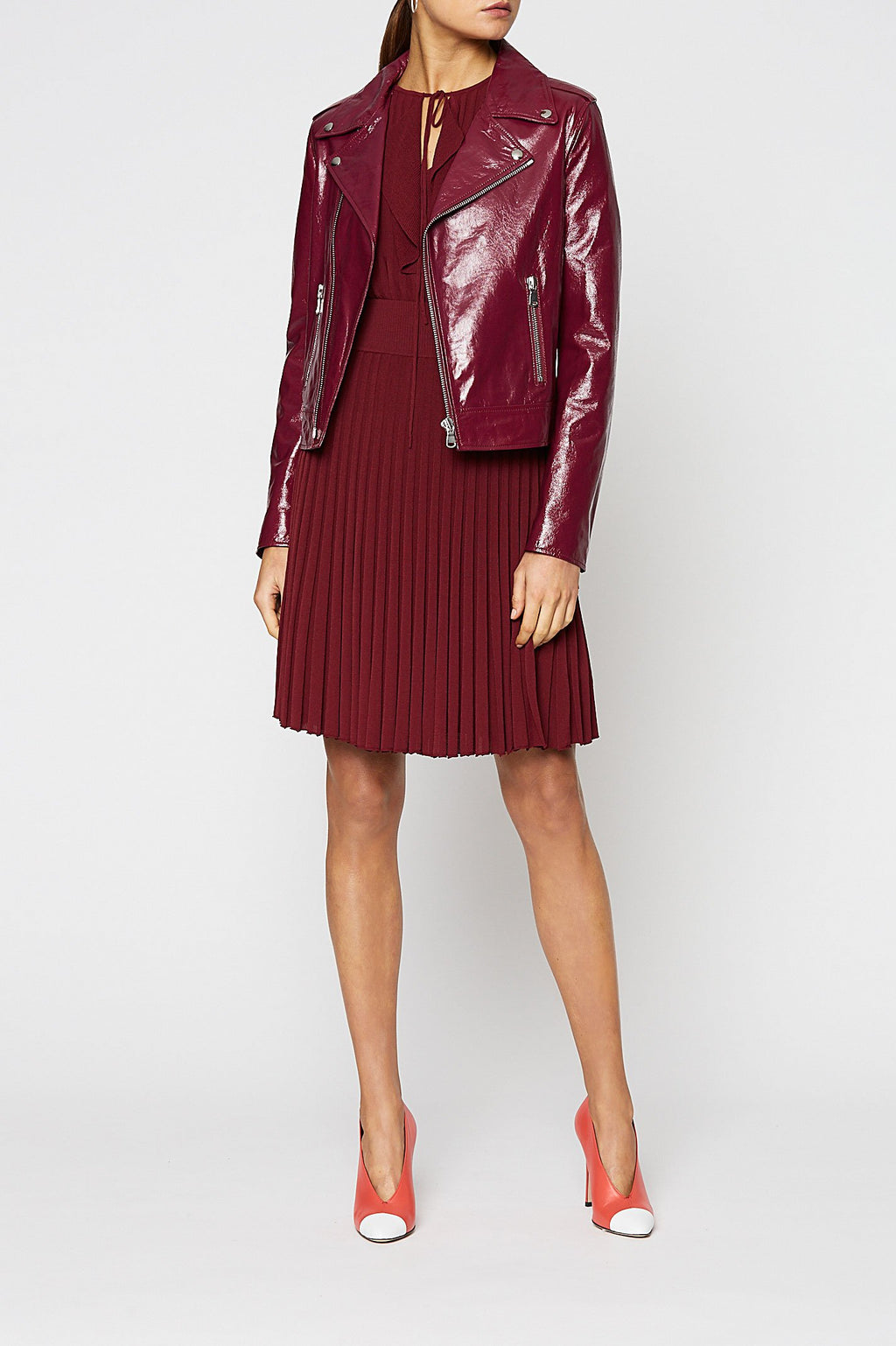 PATENT LEATHER BIKER
