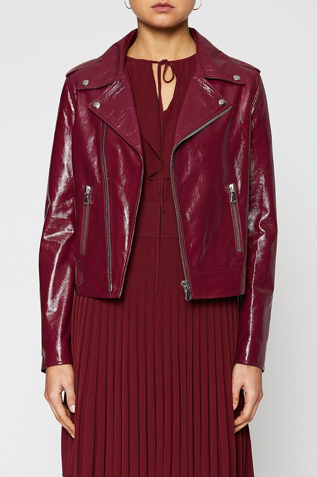 PATENT LEATHER BIKER