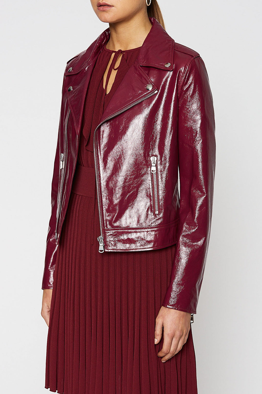 PATENT LEATHER BIKER