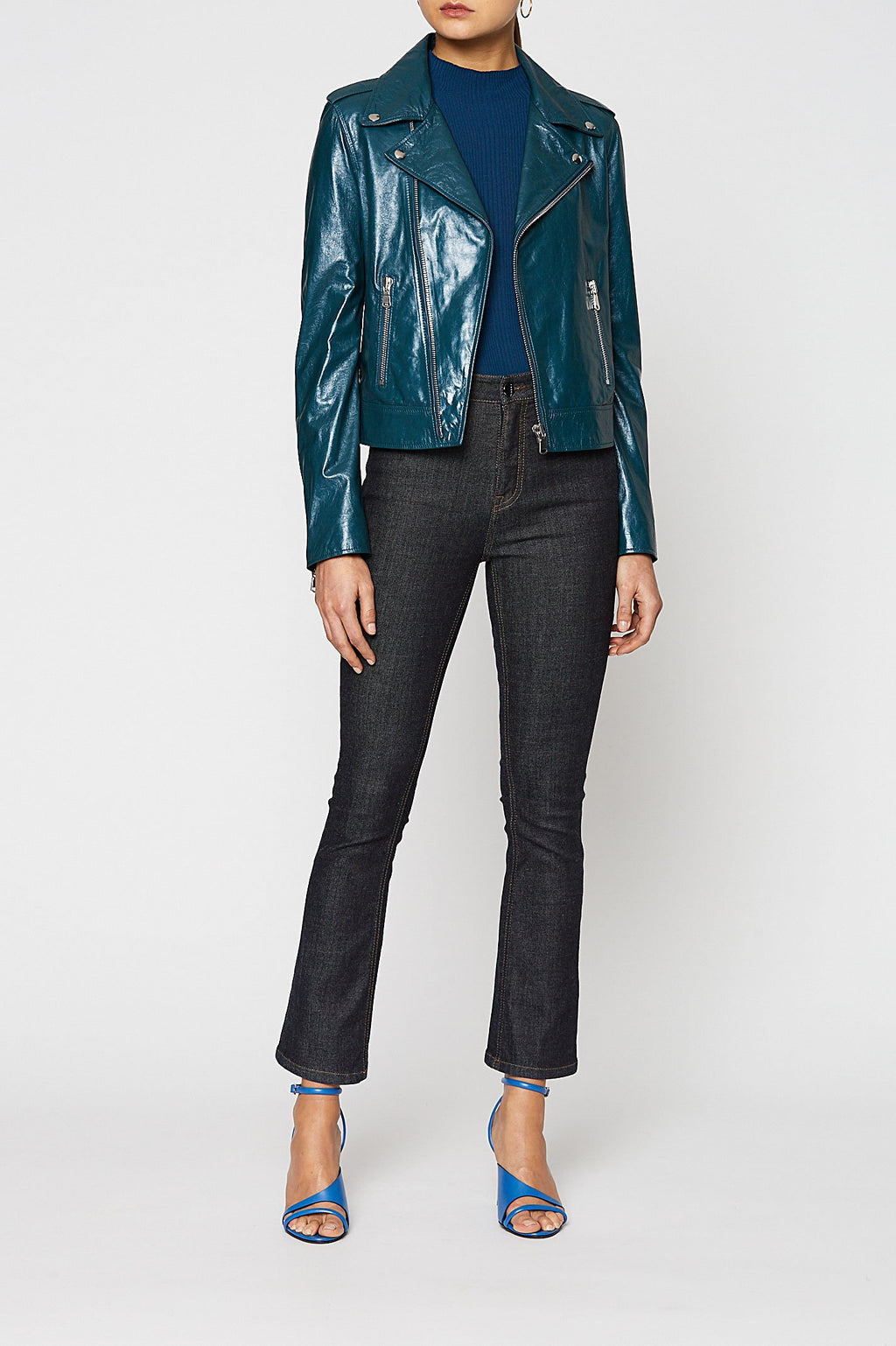 PATENT LEATHER BIKER