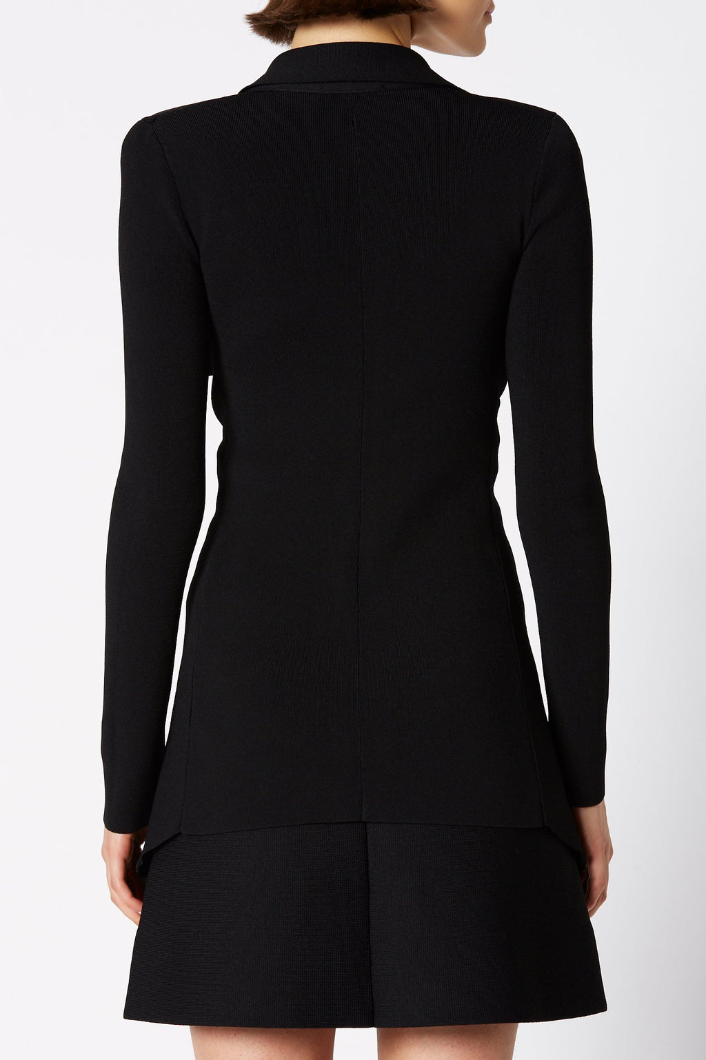 CREPE KNIT DRAPE FRONT JACKET
