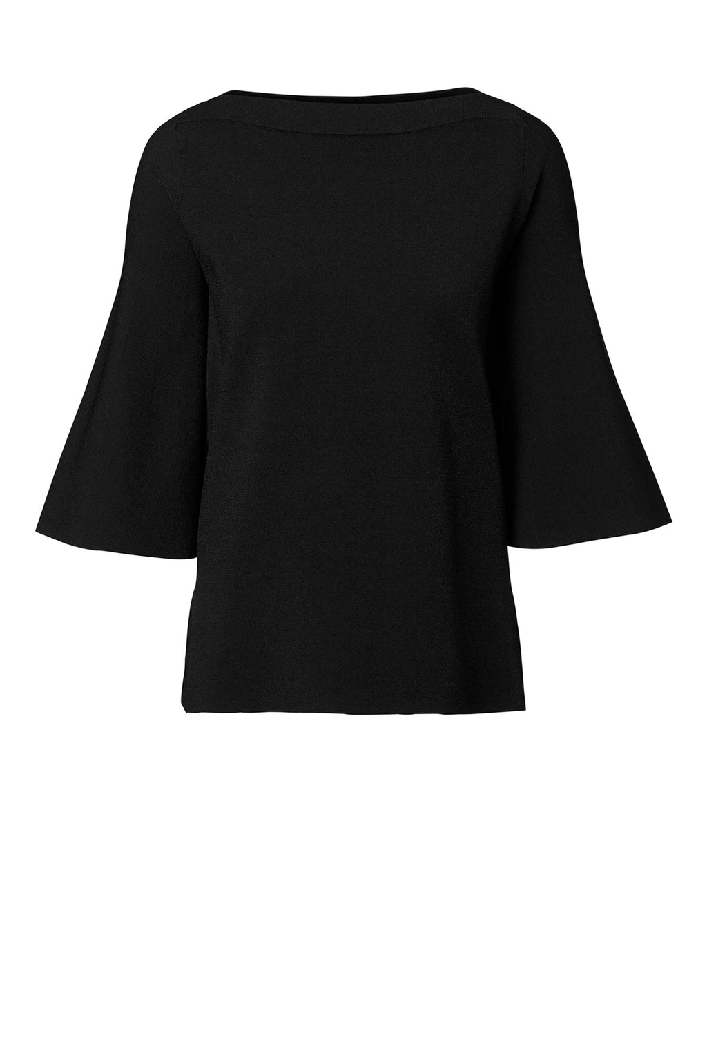 MICRO CREPE BOAT NECK SWEATER