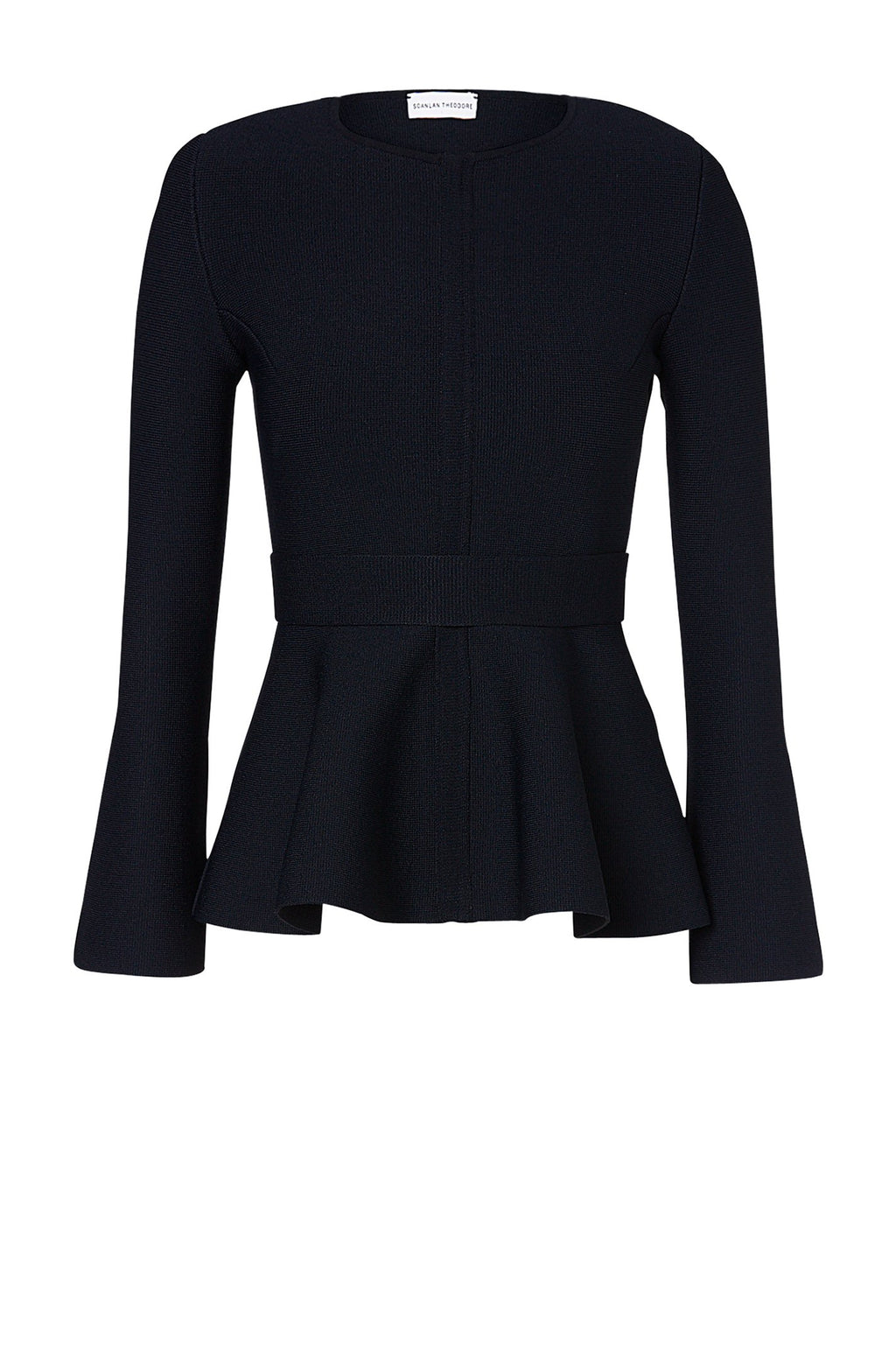 CREPE KNIT RUFFLE JACKET