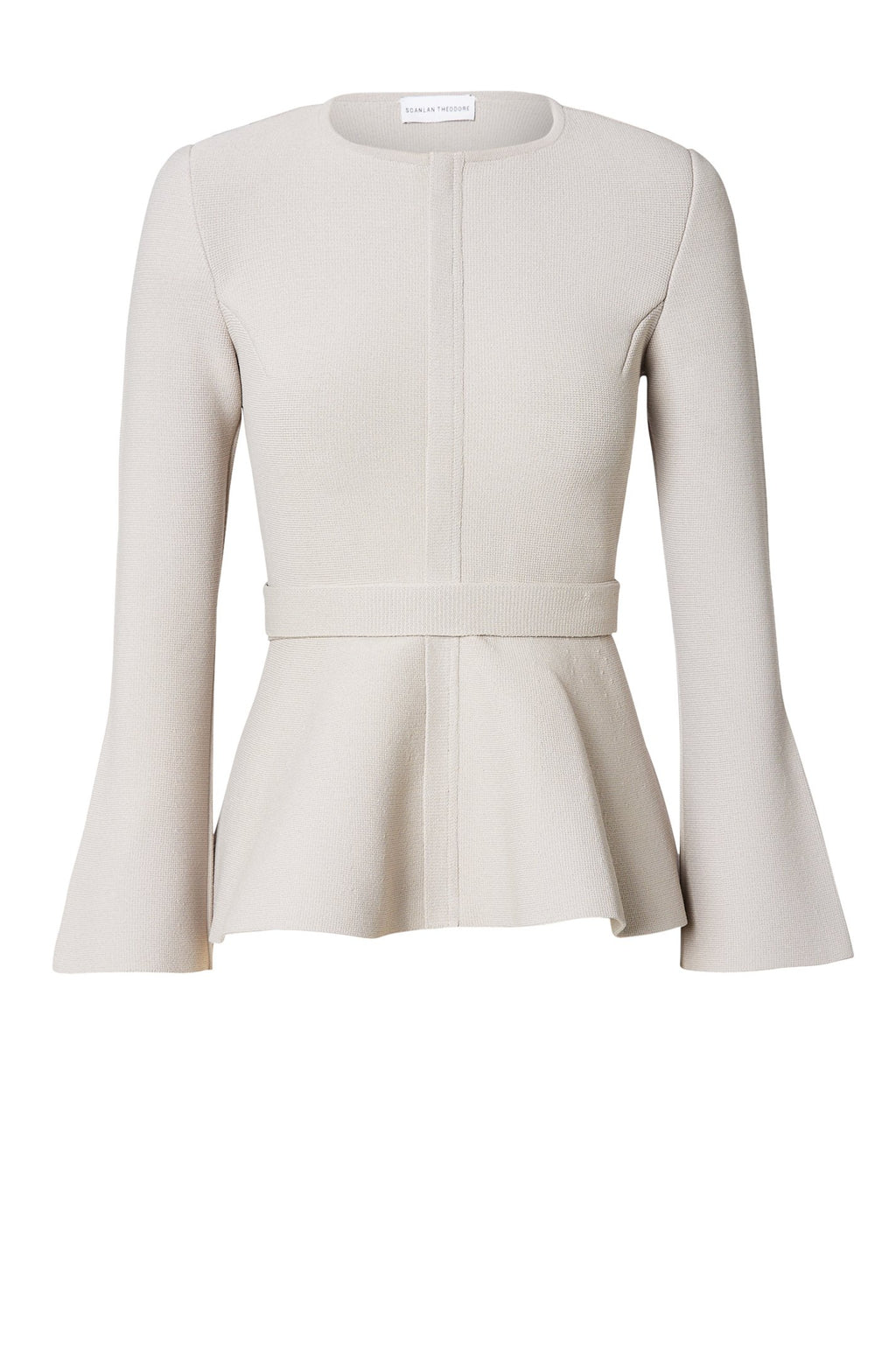CREPE KNIT RUFFLE JACKET