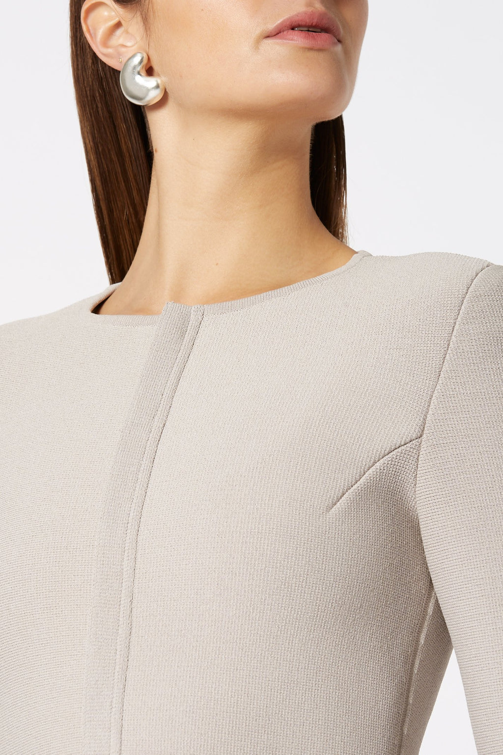 CREPE KNIT RUFFLE JACKET