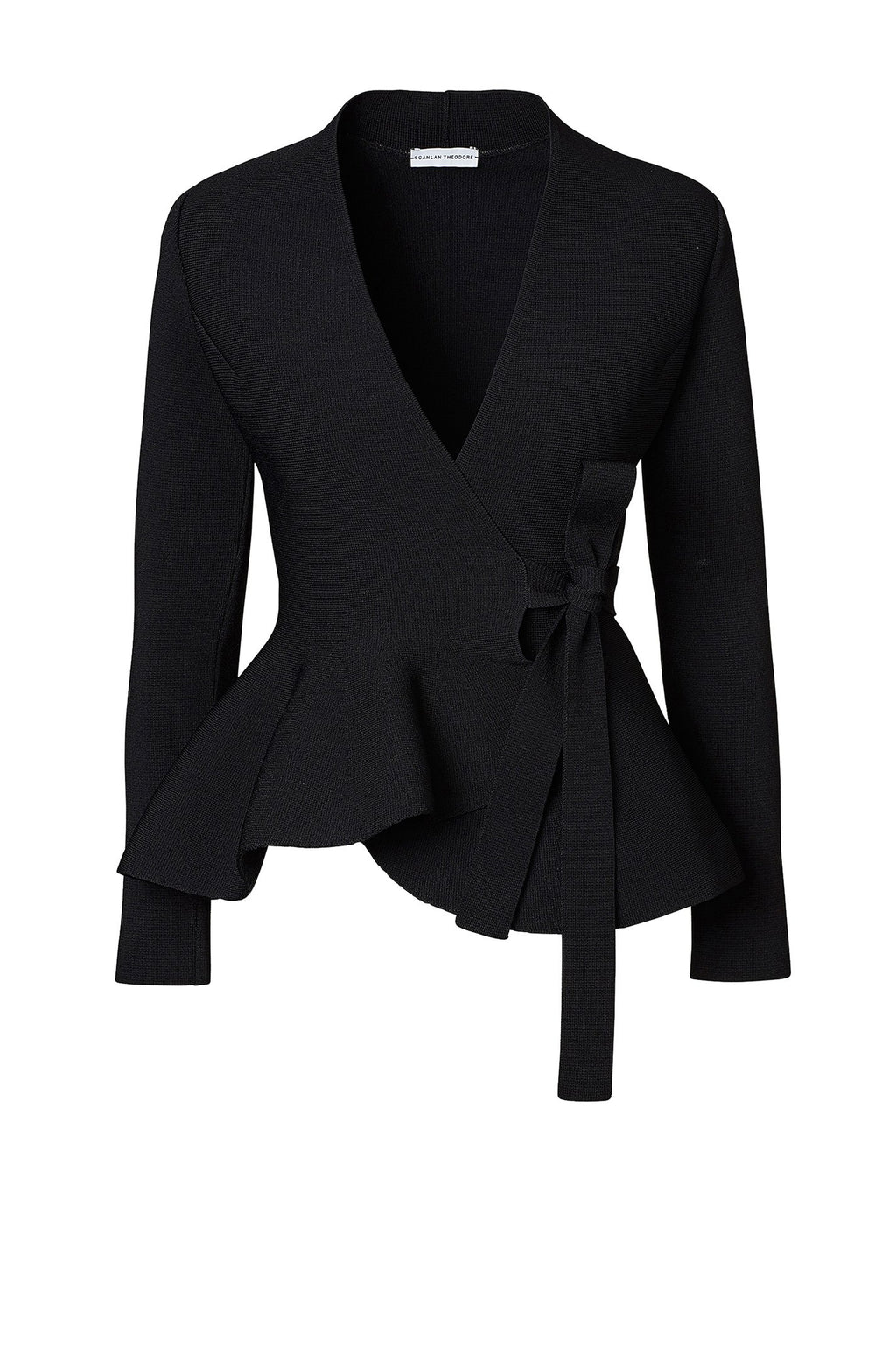 CREPE KNIT WRAP JACKET