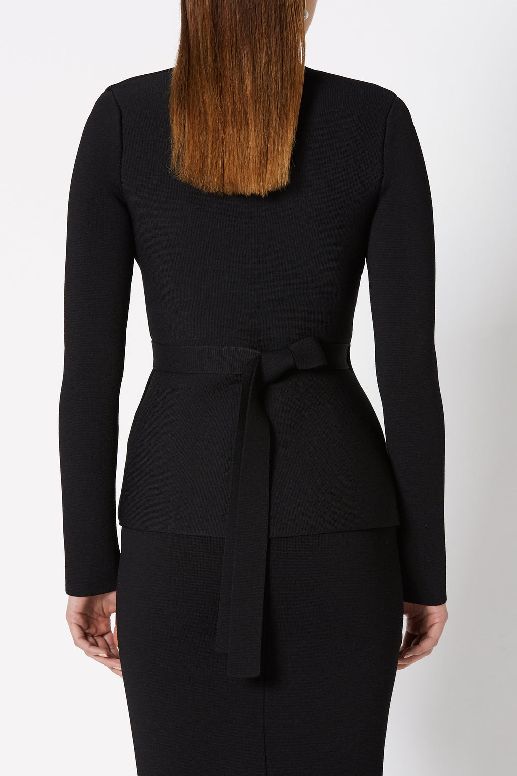 CREPE KNIT WRAP JACKET