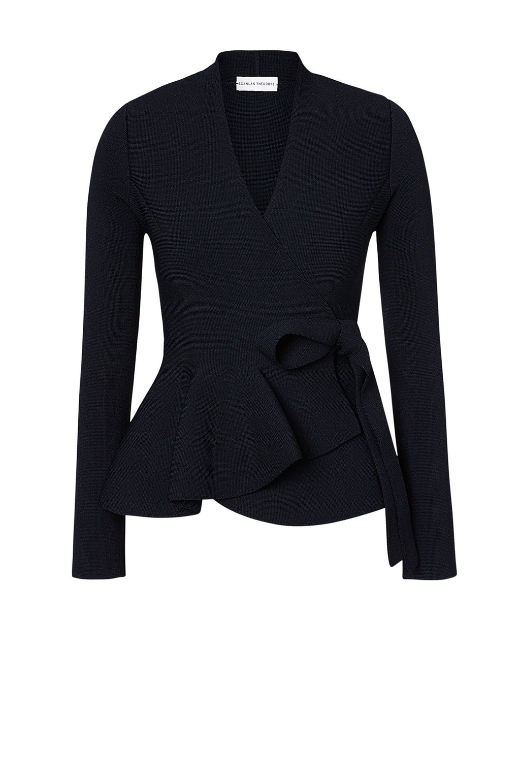 CREPE KNIT WRAP JACKET