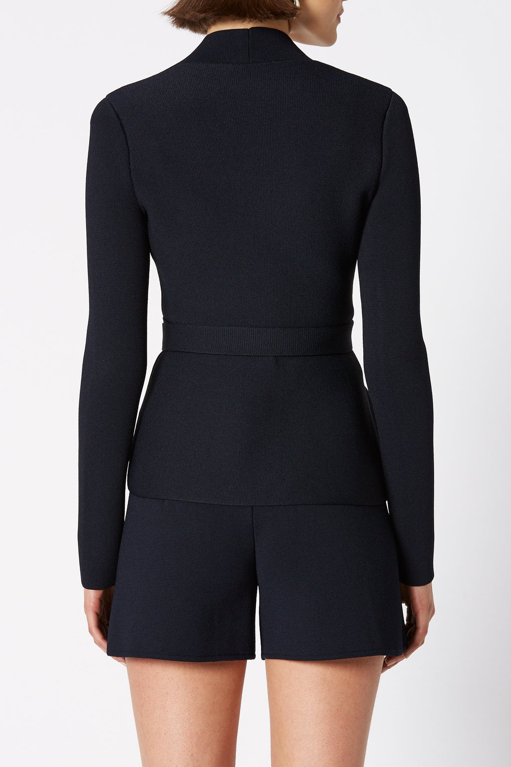 CREPE KNIT WRAP JACKET