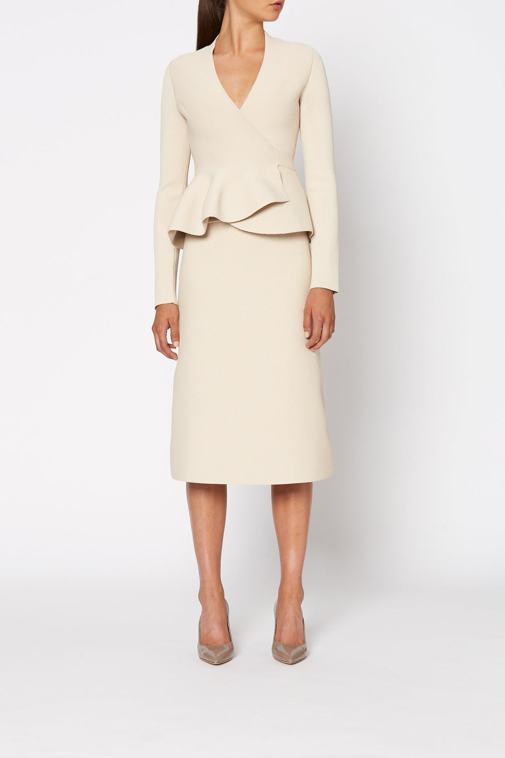 CREPE KNIT WRAP JACKET