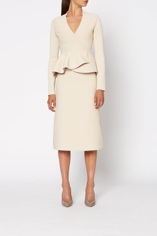 CREPE KNIT WRAP JACKET