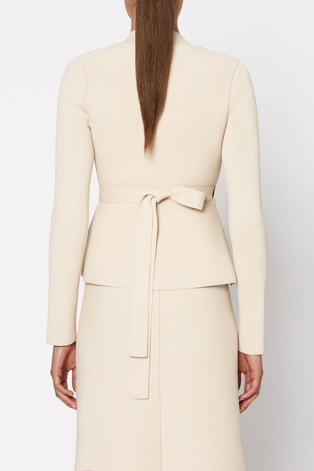 CREPE KNIT WRAP JACKET