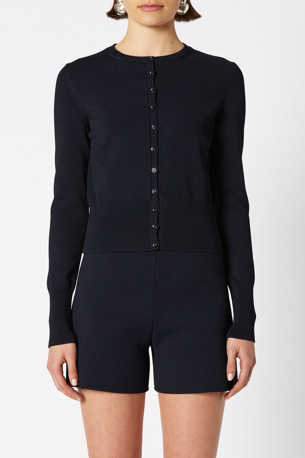 CREPE KNIT CARDIGAN