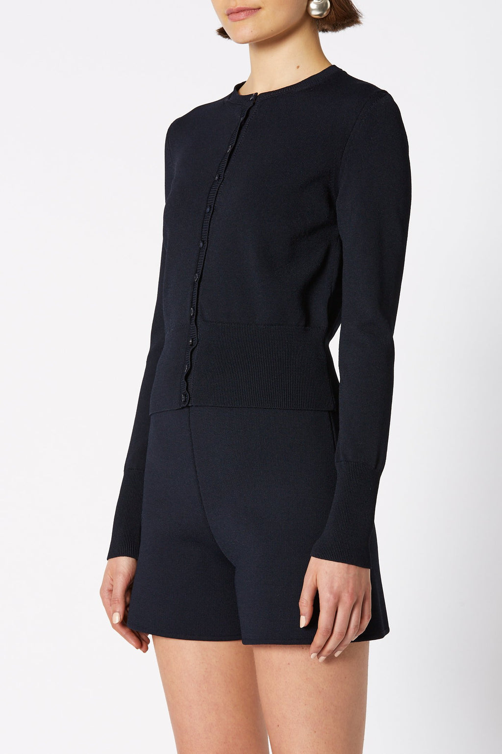CREPE KNIT CARDIGAN