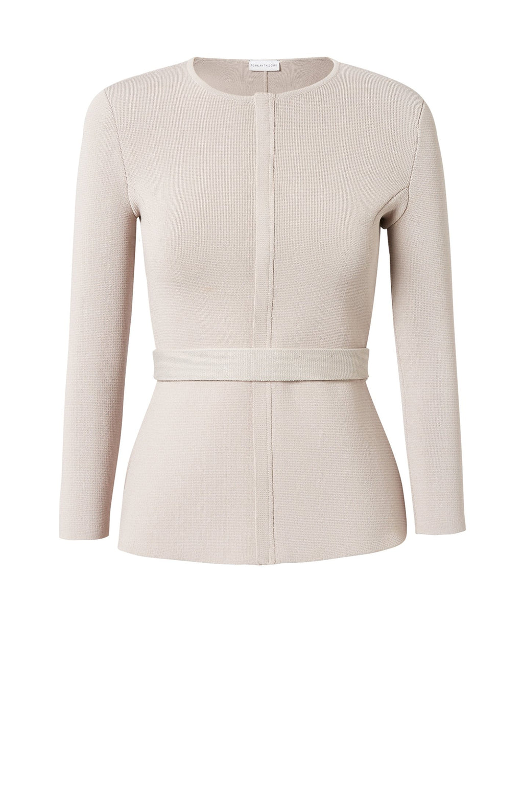 CREPE KNIT CURVED HEM JACKET