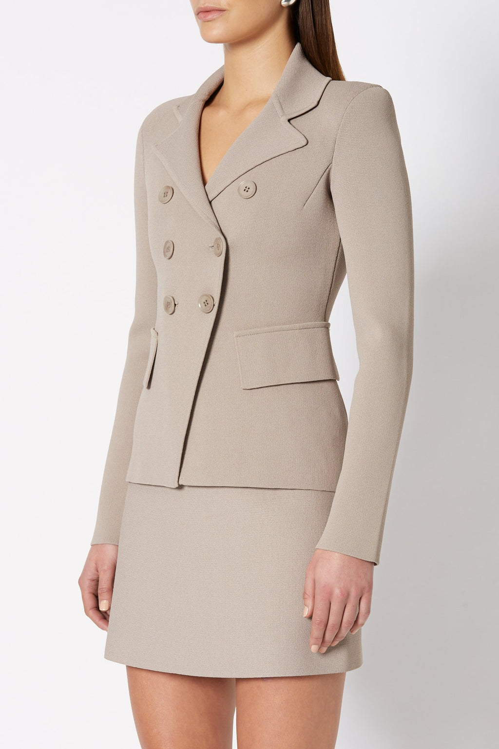 CREPE KNIT TAILORED JACKET