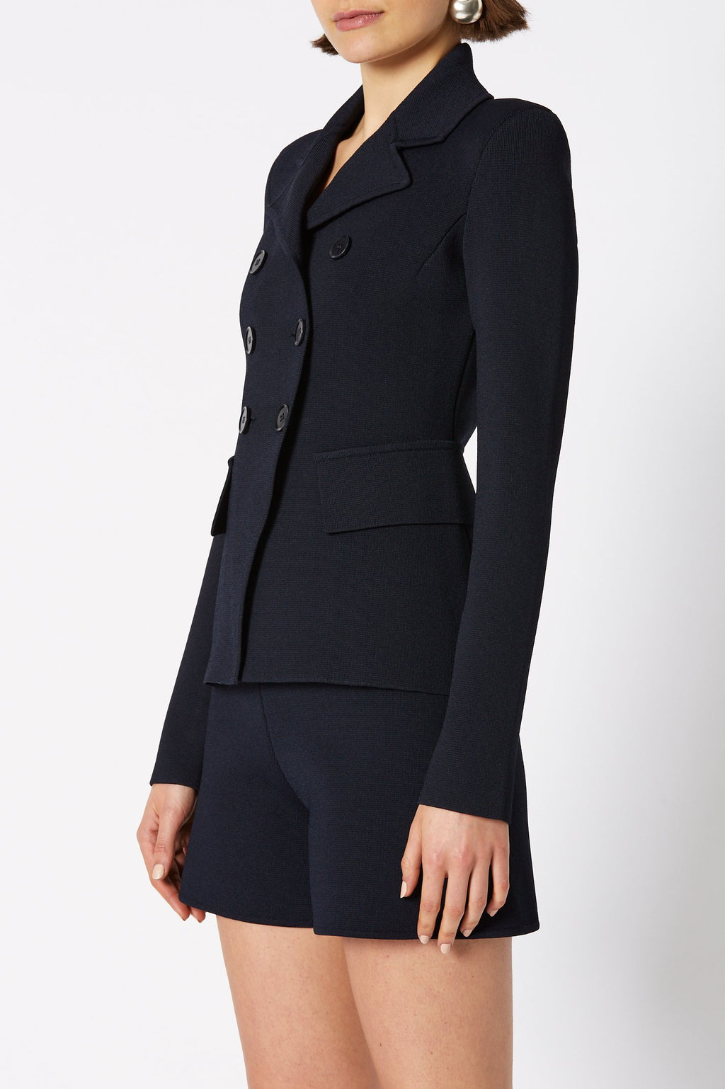 CREPE KNIT TAILORED JACKET