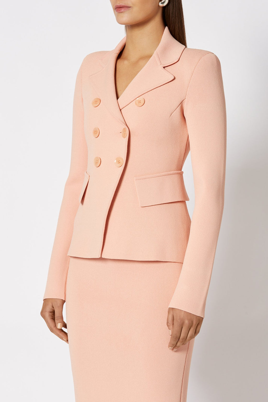 CREPE KNIT TAILORED JACKET