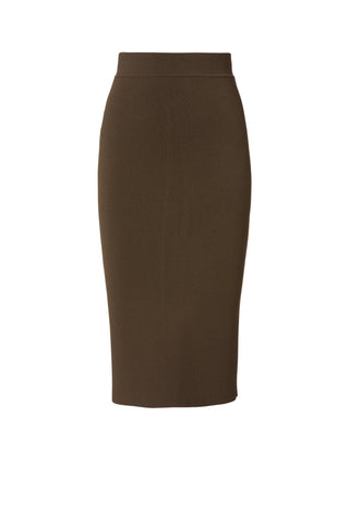 CREPE KNIT SLIT BACK SKIRT