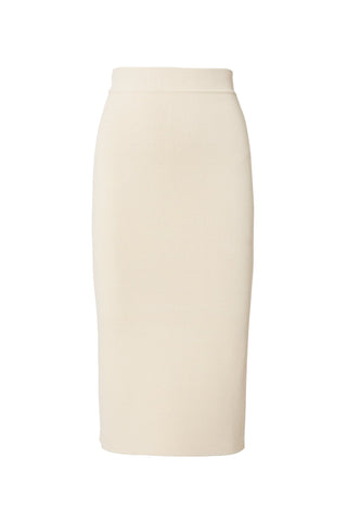 CREPE KNIT SLIT BACK SKIRT