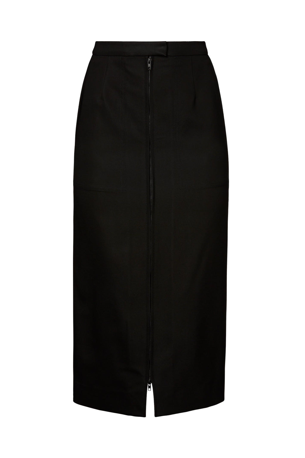 ZIP FRONT PENCIL SKIRT