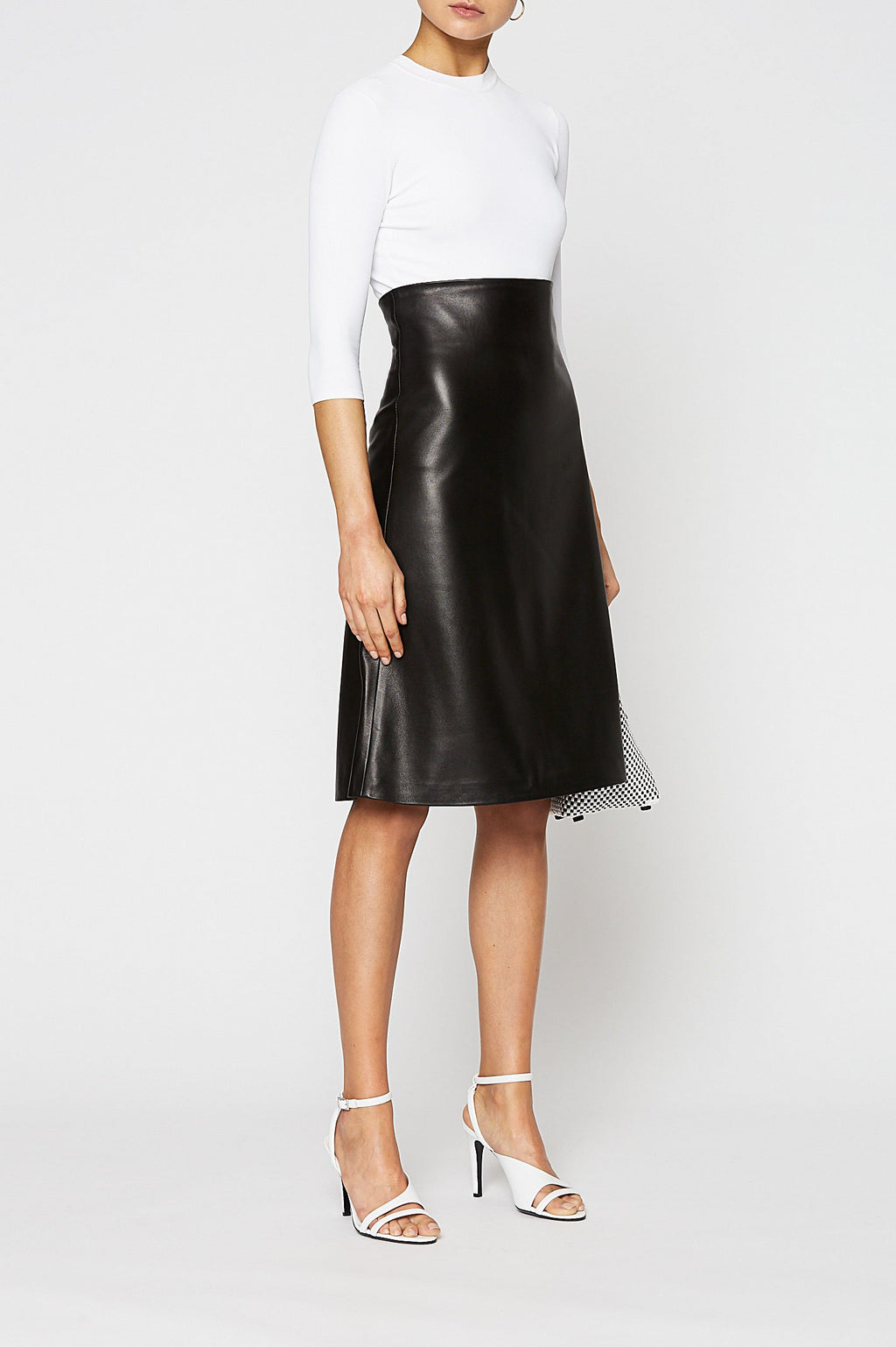 LEATHER HIGH WAIST SKIRT