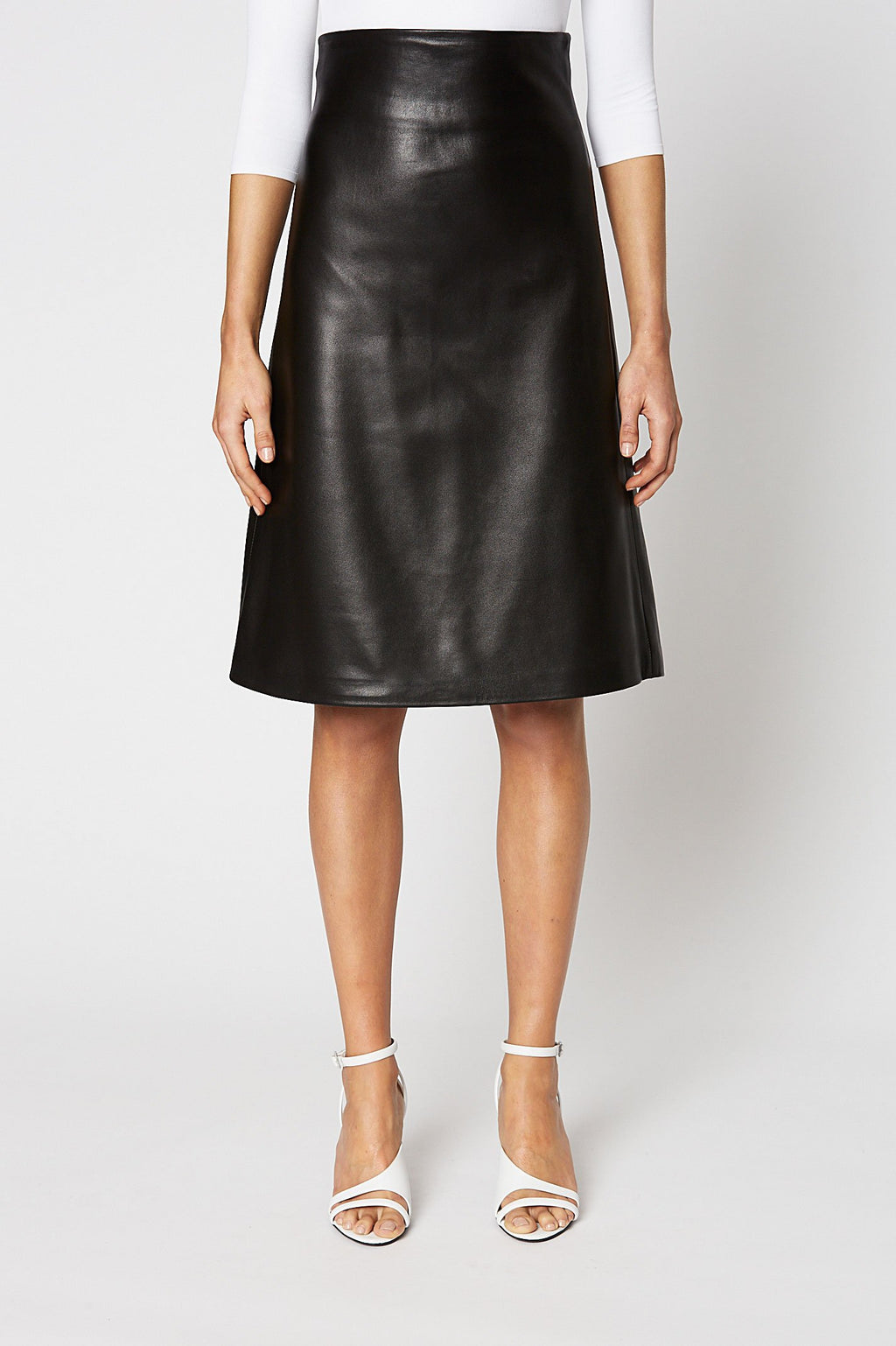 LEATHER HIGH WAIST SKIRT