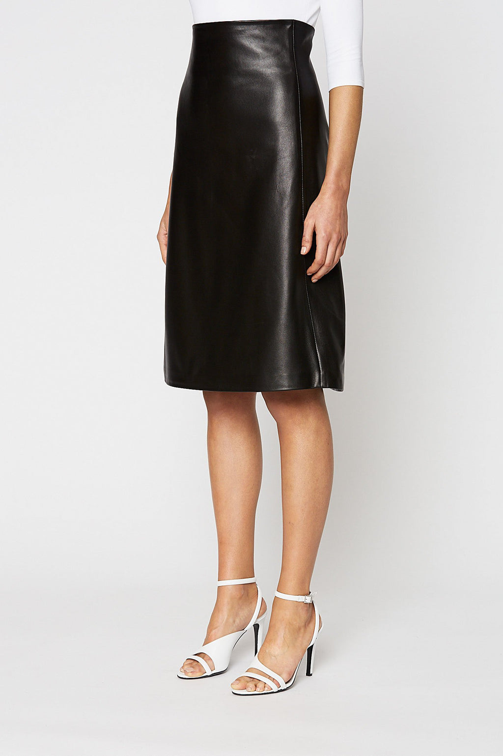 LEATHER HIGH WAIST SKIRT