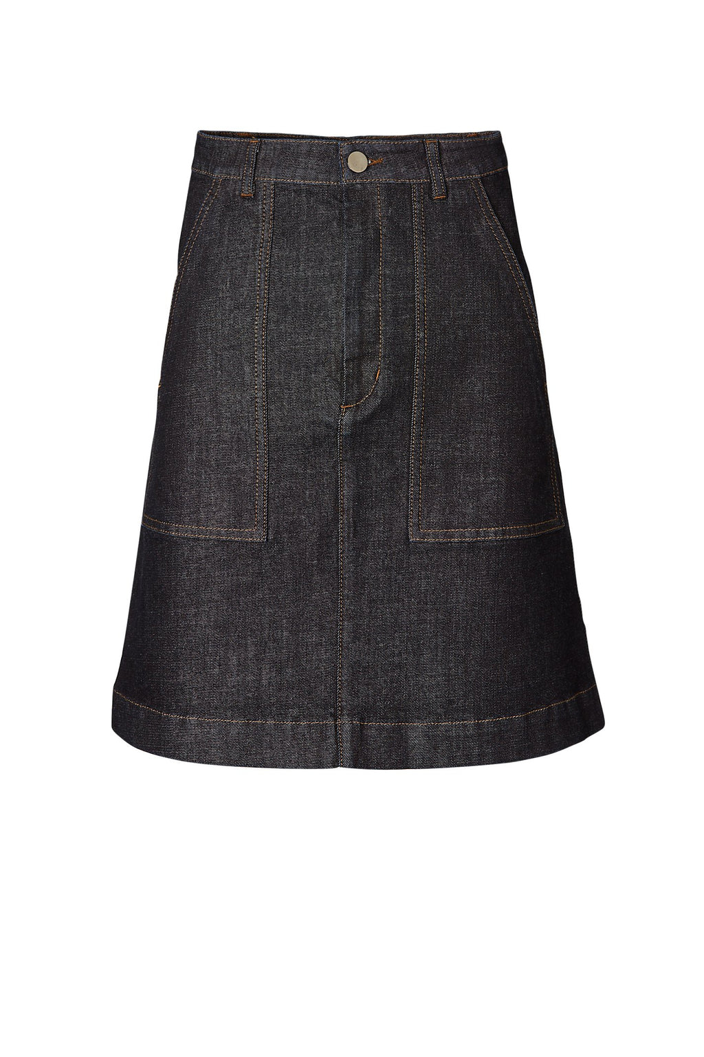 PATCH POCKET JEAN SKIRT