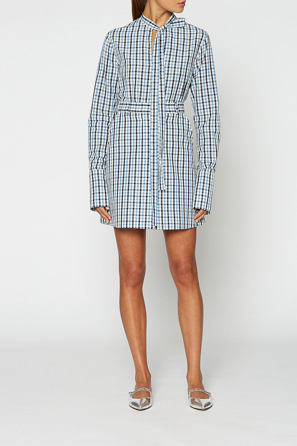 GINGHAM SHORT SKIRT