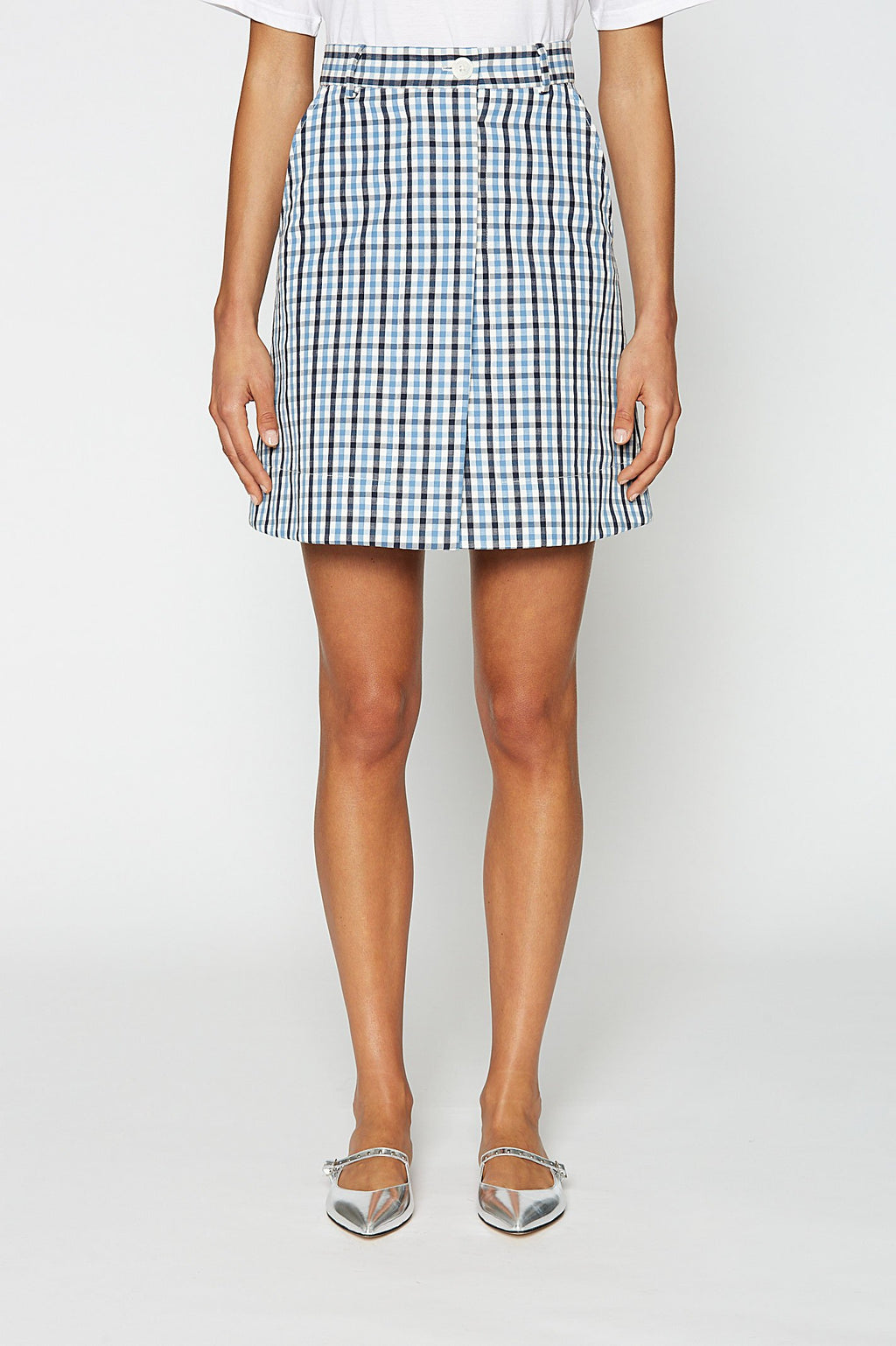 GINGHAM SHORT SKIRT