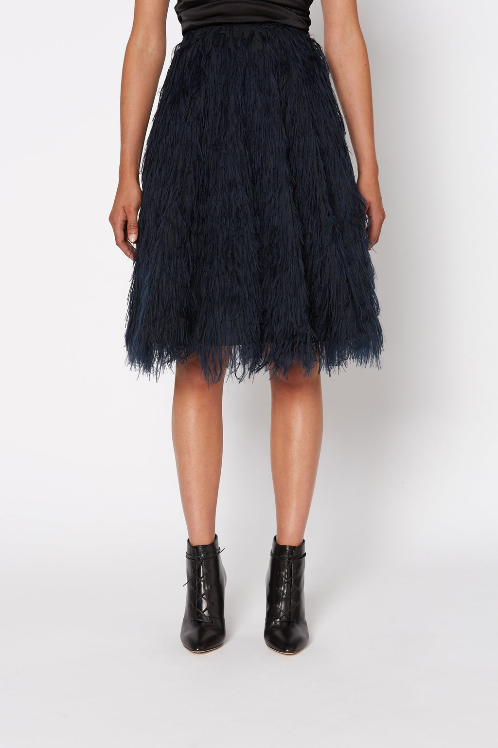 FEATHER TAFFETA SKIRT
